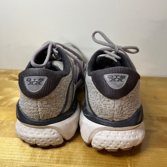 WOMEN'S Brooks Adrenaline GTS XX 20 Gray Purple Running Shoes Cushion Size 8 - Picture 6 of 16